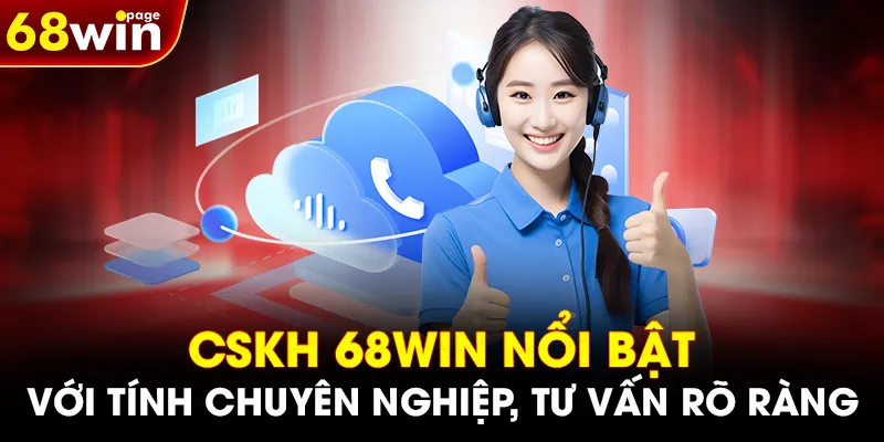 CSKH 68WIN nổi bật với tính chuyên nghiệp, tư vấn rõ ràng