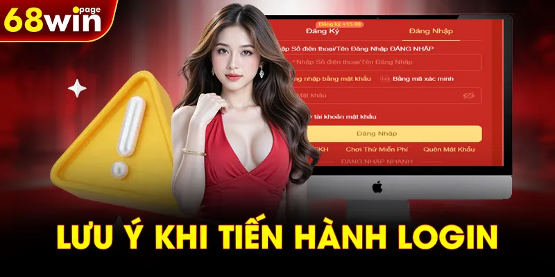 Lưu ý khi tiến hành login